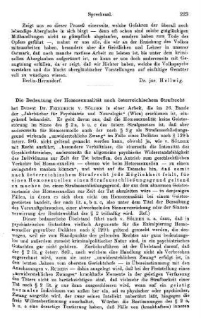 223-227, Die Bedeutung der Homosexualität nach österreichischem Strafrecht