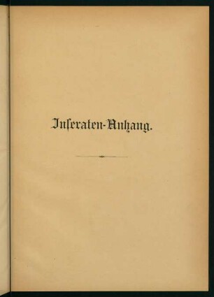 Inseraten-Anhang