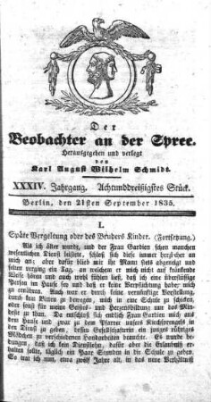38. Stueck, 21. September 1835