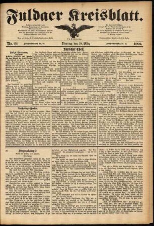 Ausgabe vom Dienstag, den 18. März 1902.