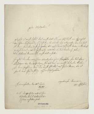 Brief von M. Pfister an Joseph Heller