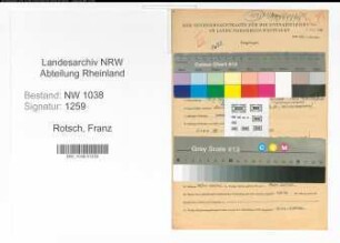 Entnazifizierung Franz Rotsch , geb. 15.09.1903 (Speditionskaufmann)