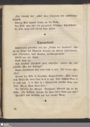 Theaterkritik
