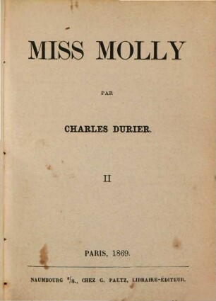 Miss Molly : Par Charles Durier, 2