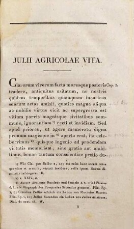 C. Cornelii Taciti De vita et moribus Cn. Julii Agricolae libellus