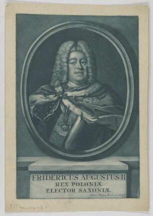 Bildnis des Fridericus Augustus II., König von Polen