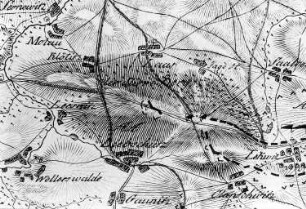 Liebschützberg-Liebschütz. Situationskarten von den Kriegsschauplätzen des 7jährigen Krieges, Bl. 1 Torgau, 1805 (Sign.: VIII 57)