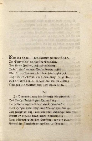 Sämmtliche Dichtungen, 1. Julius : Pilgerfahrt eines Jünglings
