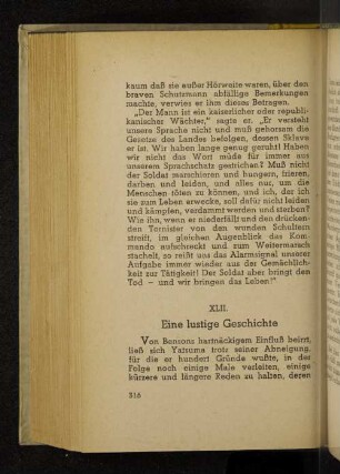 XLII. Eine lustige Geschichte