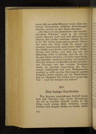 XLII. Eine lustige Geschichte