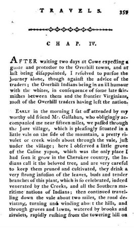CHAP. IV.: Set off from Whatogna to the Overhill towns...