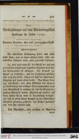 Zweiten Bandes, Ein und zwanzigstes Stuek.