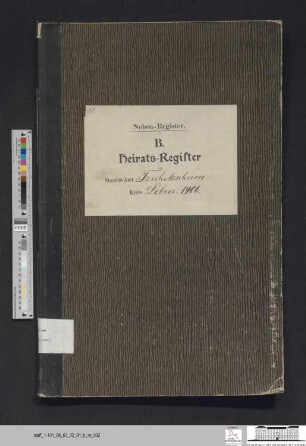 Heiratsregister Güldendorf 1906