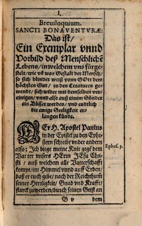 Breviloquium : d.i. Vorbild des menschl. Lebens