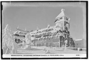 Oberwiesenthal. Unterkunftshaus am Fichtelberg (1214 Meter)