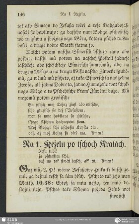 Na 1. Ṅeżelu po tschoch Kralach