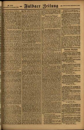 Zweite Ausgabe vom Donnerstag, den 25. November 1920.