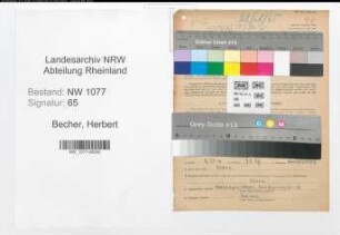 Entnazifizierung Herbert Becher , geb. 01.05.1914 (Polizist)