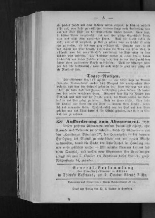 Aufforderung zum Abonnement.