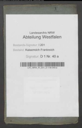 Die Feuda extra curtem im Departement zwischen Weser und Rhein.