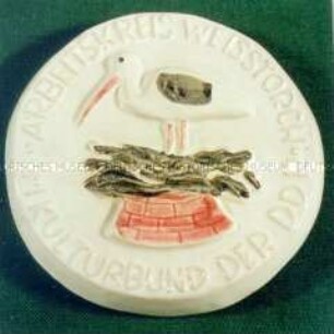 Keramikplakette "Arbeitskreis Weißstorch"