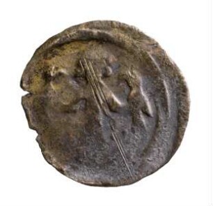 Münze, Pfennig, um 1370 (1323-1373)
