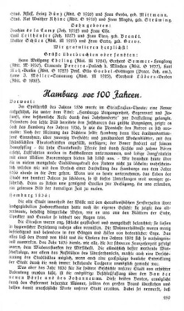 Hamburg vor 100 Jahren.