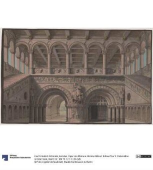 Ariodan. Oper von Etienne Nicolas Méhul. Entwurf zur 3. Dekoration. Großer Saal