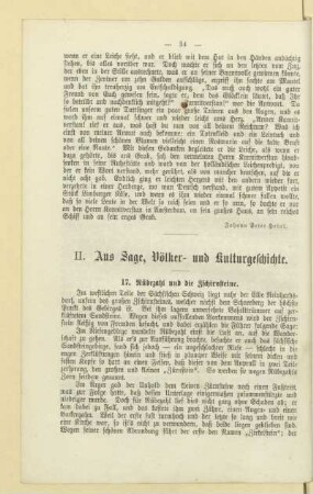 II. Aus Sage, Völker- und Kulturgeschichte