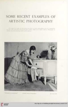 Some recent examples of artistic photography