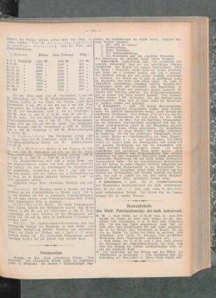 Auskunftsstelle des Westf. Provinzialvereins des kath. Lehrerverb.