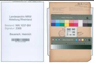 Entnazifizierung Heinrich Bauersch , geb. 31.12.1900 (Bahnsekretaer)
