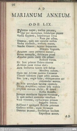 Ad Marianum Anneum. Ode LIX.