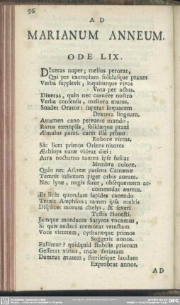 Ad Marianum Anneum. Ode LIX.