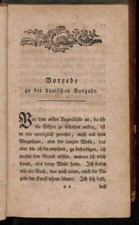 Vorrede zu der dänischen Ausgabe