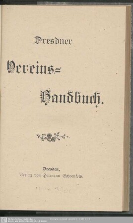1901: Dresdner Vereins-Handbuch