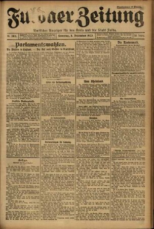 Ausgabe vom Samstag, den 08. Dezember 1923.