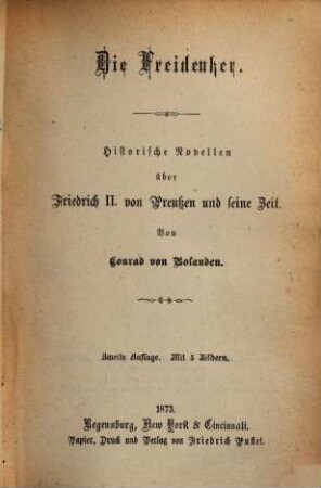 Conrad von Bolanden's Gesammelte Schriften, 4. Die Freidenker