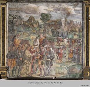 Begegnung zwischen dem Heiligen Antonius und Ezzelino da Romano - Begegnung zwischen Hl. Antonius u. Ezzelino da Romano