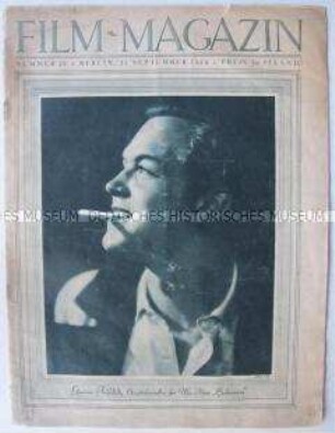 Fachzeitschrift "Film-Magazin" mit Schauspielerporträts und Szenenfotos aus diversen Filmen