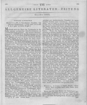 Schopenhauer, J.: Novellen. T. 1-2. Frankfurt am Main: Sauerländer 1830