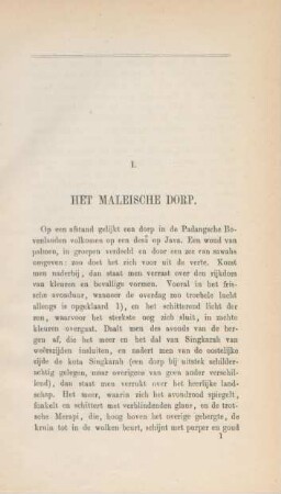 I. Het Maleische dorp