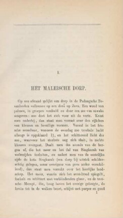 I. Het Maleische dorp