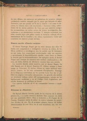 Nuestra sección "Ciencias sociales"