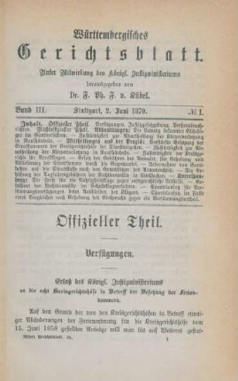 2. Juni 1870-26. Januar 1871 = No. 1-14