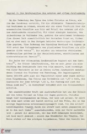Kapitel I: Die Großkruzifixe des zehnten und elften Jahrhunderts