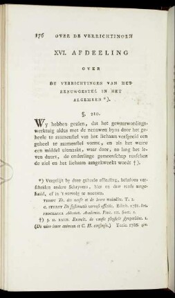 XVI. Afdeeling. Over de Verrichtingen van het Zenuwgestel in het algemeen