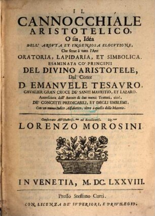 Il cannocchiale Aristotelico
