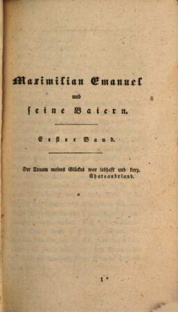 Maximilian Emanuel und seine Baiern, 1
