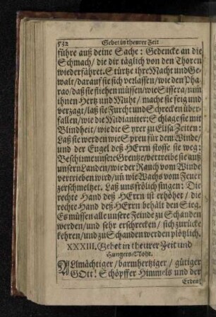 XXXIII. Gebet in theurer Zeit und Hungers-Noht.